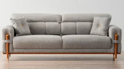 Immagine prodotto di Confortevole divano a 3 posti in elegante grigio Design senza tempo Soggiorno moderno