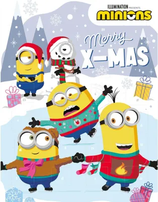 Produktbild von Windel Minions Merry X-Mas Minion Weiß Adventskalender 75g