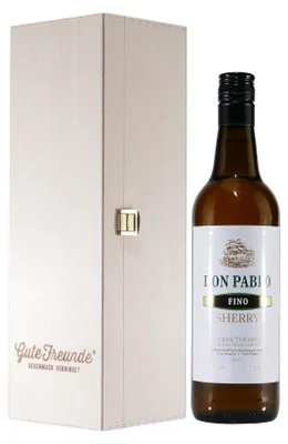 Produktbild von Don Pablo Sherry -Fino- mit Geschenk-Holzkiste