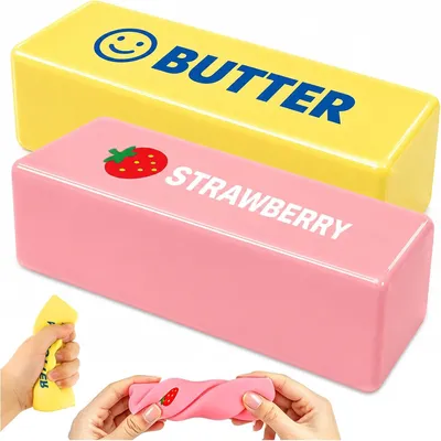 Productafbeelding van Boterfiguurtje - Set van 2 - Anti-stress speelgoed in de vorm van boterstokjes - Anti-stress speelgoed voor kinderen