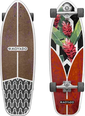 Produktbild von MOVADO Surf Skateboard Longboard Vintage Retro Cruiser High Speed ABEC-11 Kugellager Komplett inkl Schoner | Tropical