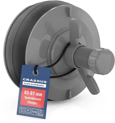 Productafbeelding van Crassus snelkoppelsluitstuk CSV 90, PVC (83-97mm), 0,5 bar, lengte: 100mm, materiaal: EPDM/PVC, 1 stuk.
