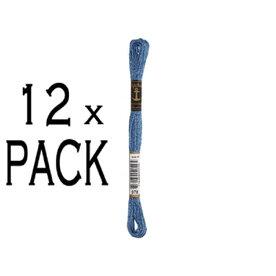 Zdjęcie produktu dla 12x Anchor Sticktwist 8m, niebieska stal, bawełna, kolor 978, 6 nici