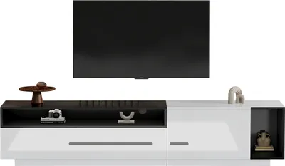 Produktbild von TV-Schrank mit Schublade Tür und offenem Fach TV-Tisch TV-Ständer TV-Schranktisch 170 cm Für Fernseher bis 70 Zoll