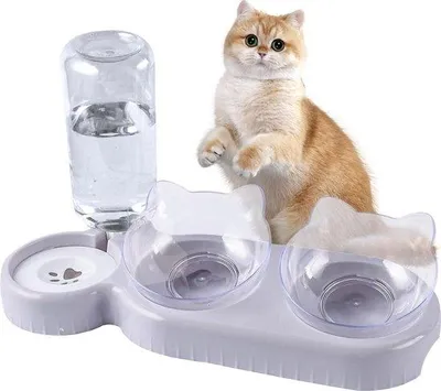 Produktbild von Famanu Katzennapf aus Edelstahl, erhöht und kippbar - 1 Stück