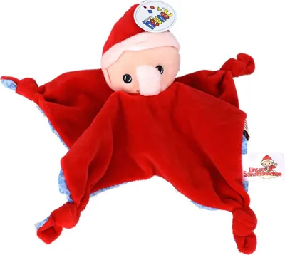Produktbild von Unser Sandmännchen Sandmann Schnuffeltuch Kuscheltuch Schmusetuch rot blau