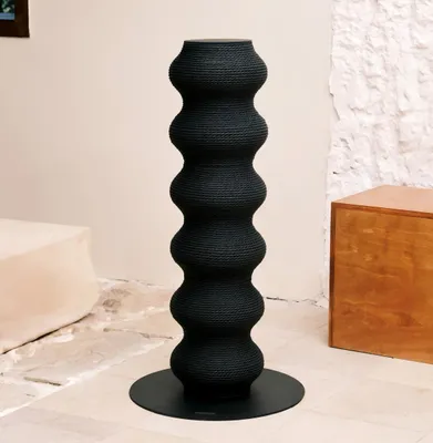 Produktbild von Furrytail Kratzbaum für Katzen, modularer Kletterturm mit 3 Elementen, höhenverstellbare Kratzsäule, 90 cm, Schwarz