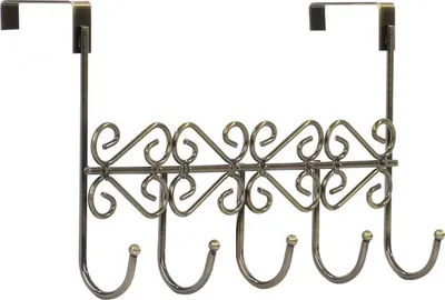 Produktbild von Kleiderbügel mit 5 Haken, 252 x 84,5 x 146, Antikmessing