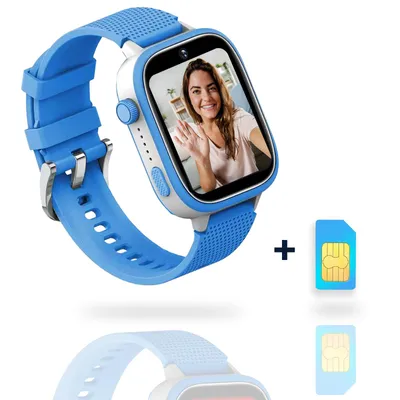Produktbild von AngelTech Kinder SmartWatch Ultra – 4G - GPS Uhr für Kinder - 1GB + 8GB - Smartwatch für Kinder - Inklusive SIM-Karte - Blau