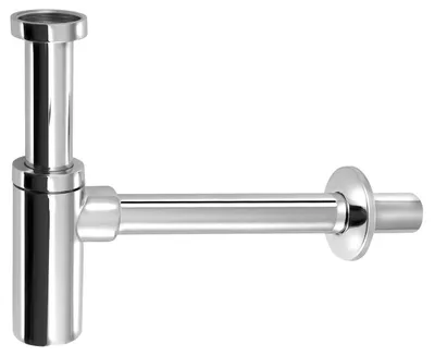 Produktbild von Waschtisch-Siphon 5/4", Durchmesser 32mm, rund, Chrom