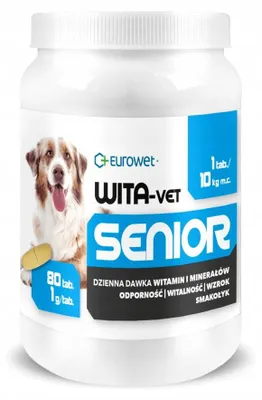 Obrázok produktu pre EUROWET Wita-Vet Senior - výživové doplnky pre psov - 80 tabliet