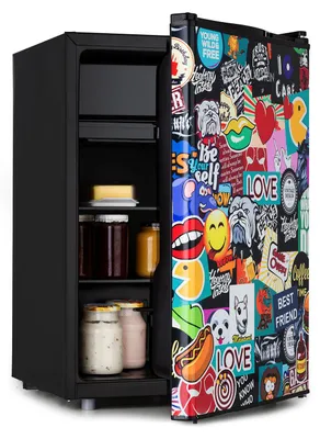 Obrázok produktu pre Klarstein Cool Vibe chladnička, 70 l, VividArt Concept s potlačou, 42 dB, čierna