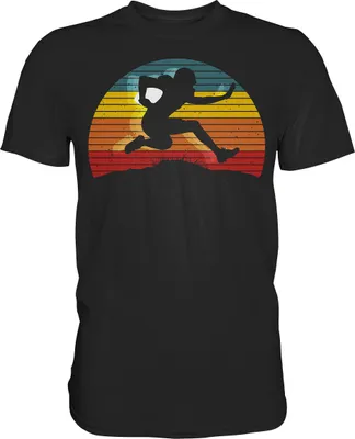 Produktbild von Retro American Football Sport T-Shirt – Black / S