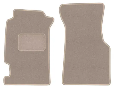 Produktbild von Velours-Fußmatten Vorne für Honda CRX DelSol 1992-1997 (Coupé/Cabrio) – 2-tlg, Beige, passgenau – Wielganizator LUX