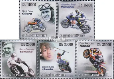 Produktbild von Briefmarken Sao Tome e Principe 2010 Mi 4406-4410 (kompl.Ausg.) postfrisch Motorradrennfahrer