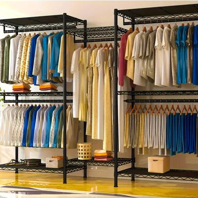 Produktbild von Extrabeständiger Kleiderständer – Freistehende Garderobe – Kleiderbügelhalter – Kleideraufbewahrung – Kleiderstativ