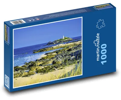 Zdjęcie produktu dla Puzzle 1000 Latarnia Godrevy i morze - martinpuzzle