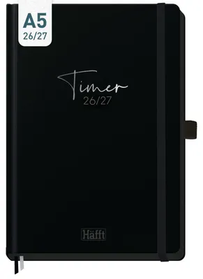 Produktbild von Häfft-Timer Deluxe Jugendkalender 2026/2027 / A5 / Black Edition / Häfft-Verlag