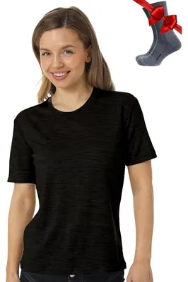 Obrázok produktu pre Solidchoice - Merino.tech: Dámske tričko zo 100% merino vlny – športové termotričko vhodné na túry, s ponožkami