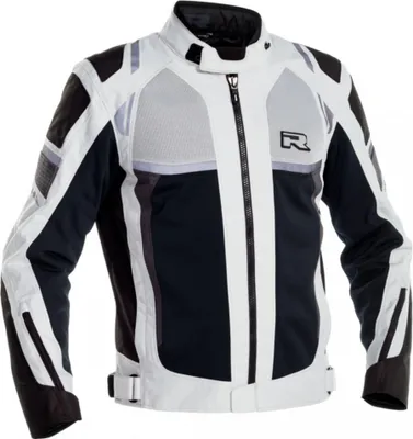 Produktbild von Richa Airstorm wasserdichte Motorrad Textiljacke, hellgrau/schwarz, M