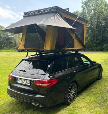 Produktbild von Z-Fold Dachzelt Autodachzelt Hardcase Aluminium in Khaki Auto Zelt