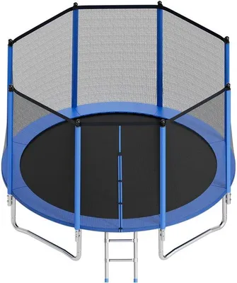 Obrázok produktu pre Veľké, vonkajšie trampolínové ihrisko s bezpečnostnou sieťou o výške 12 stôp,  podľa normy ASTM, robustná konštrukcia, maximálna nosnosť 180 kg, trampolína z nehrdzavejúcej ocele pre deti aj dospelých