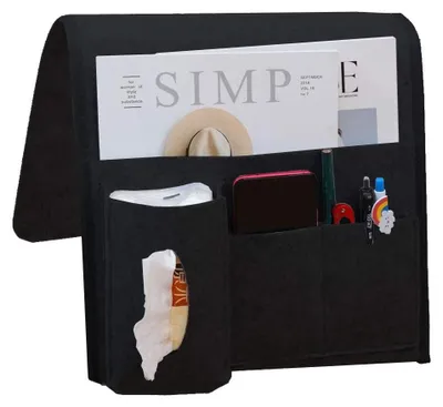 Immagine prodotto di Solidchoice - Sacchetto appendibile per letto e divano, in feltro, colore nero