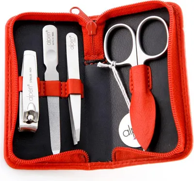 Zdjęcie produktu dla Zestaw do manicure skóra Inox czerwony