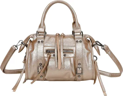 Image de Gallantry, sac de bowling pour femme avec bandoulière et pendentifs, rose champagne