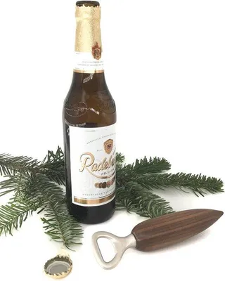 Obrázek produktu pro Otvírák na láhve z nerezové oceli s dřevěnou rukojetí