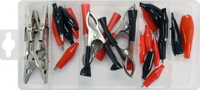 Immagine prodotto di Morsetti a coccodrillo, set da 28 pezzi, isolati e non isolati, in scatola di stoccaggio