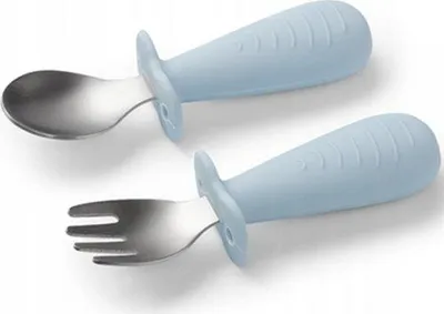 Image de Couverts en acier inoxydable pour enfants - bleu