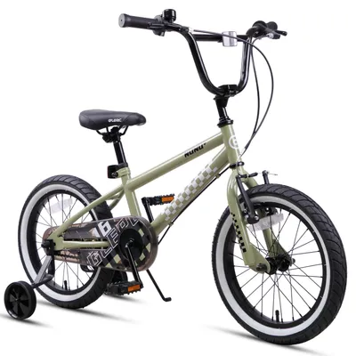 Produktbild von BMX-Stil Kinderfahrrad mit Stützrädern und Handbremsen, geeignet für Kinder im Alter von 2 bis 10 Jahren