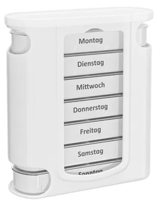 Produktbild von WELLGRO Tablettenbox 7 Tage 4 Fächer – Pillenbox & Medikamentenbox mit Tagesaufteilung, große Pillendose als Tabletten Organizer für Zuhause & Reise