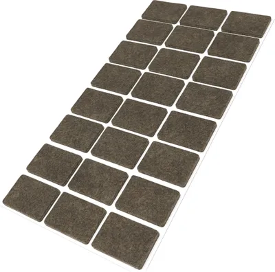 Produktbild von Adsamm® | 24 x selbstklebende Filzgleiter / Braun / 25x35 mm / rechteckig / Möbelgleiter aus Filz mit 3.5 mm Stärke