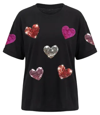 Zdjęcie produktu dla T-shirt damski TAREEN - czarny, rozmiar XXL