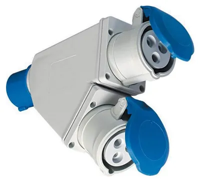 Immagine prodotto di Fanton i. adatt. ip44 2p+t 16a cee 2x2p+t 16a cee 73105 b00dw3