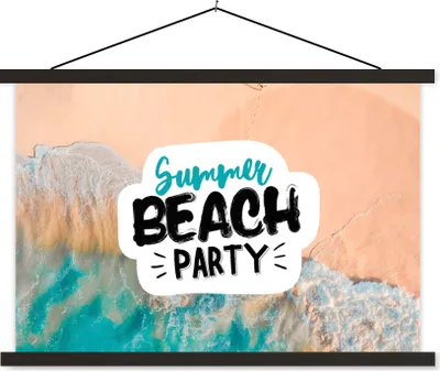 Produktbild von MuchoWow® Textilposter Sommer - Strand - Sprichwörter 150x100 cm mit schwarzem Rahmen - Schlafzimmer