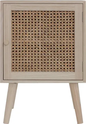 Immagine prodotto di Comodino Rebecca Mobili in stile scandinavo con 1 anta in legno marrone