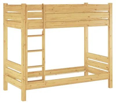Produktbild von Etagenbett extra stabil Kiefer 90x220 Stockbett teilbar Nische 80 Zubehör wählbar V-60.16-09-220T80ohne Zubehör