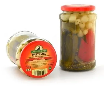 Produktbild von Partymix - Gemüse süss-sauer eingelegt - von Spreewald-Rabe (800 ml Glas)