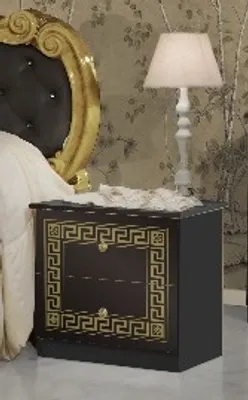 Produktbild von Barock Nachtkonsole Vilma 2er Set Schwarz / Deutsch
