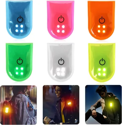 Productafbeelding van LED knipperlichtjes kinderen - 6 stuks - 2 standen - Met clip