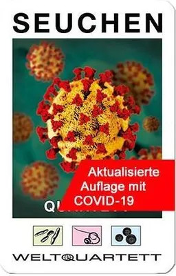 Produktbild von SEUCHEN QUARTETT 32 Karten Spiel - Die tödlichsten Krankheiten Kartenspiel