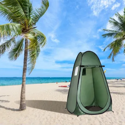 Produktbild von GOPLUS Duschzelt mit Tragetasche, Toilettenzelt, Umkleidezelt, Umkleidekabine, Lagerzelt, Pop-Up-Zelt für Camping und Strand, 120 x 120 x 190 cm