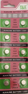 Produktbild von 10x AG 2 Uhrenbatterie 396 726 für Armbanduhr Knopfzelle SR 726 V397 LR 726