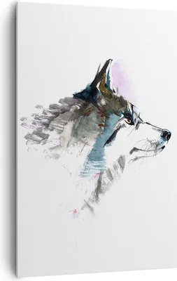 Produktbild von Bild auf Leinwand - Leinwandbild - Einteilig - Hund Illustration Fantasie - 80x120cm - Wand Bild - Wanddeko - Wandbilder - Leinwanddruck - Wanddekoration - Leinwand bilder - Wandbild - PA80x120-3100
