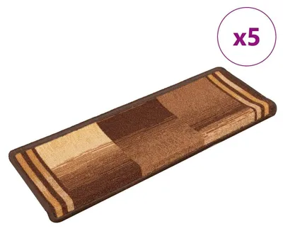 Immagine prodotto di vidaXL Tappetini autoadesivi 5 pezzi 65x21x4 cm Marrone