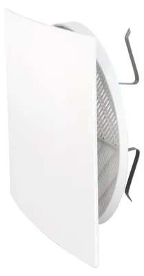 Image de Grille de ventilation en plastique, 166 x 166 mm, avec ressorts, de couleur blanche