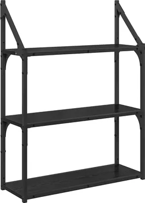 Obrázek produktu pro vidaXL Nástěnná police vzhled černého dubu 60 x 21 x 78,5 cm materiál na bázi dřeva